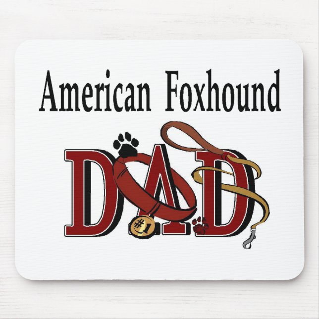 American Foxhound Dad Gifts Mouse Pad (Front)