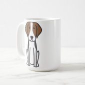 American Foxhound Dog Cartoon Coffee Mug (Front Left)