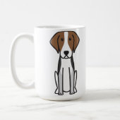 American Foxhound Dog Cartoon Coffee Mug (Left)