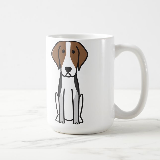 American Foxhound Dog Cartoon Coffee Mug (Right)