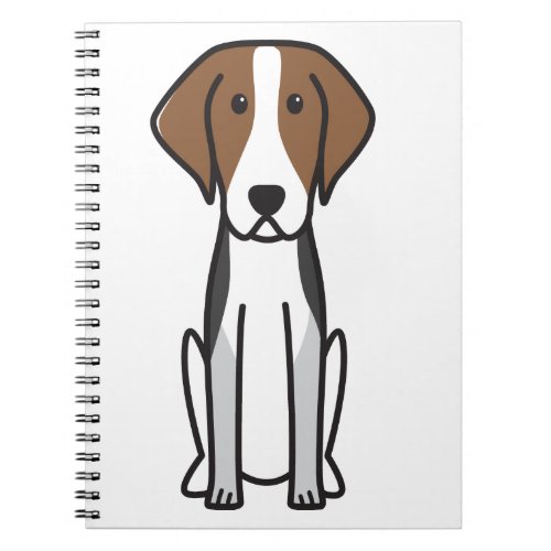 American Foxhound Dog Cartoon Notebook