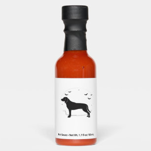 American Foxhound Dog � Halloween Moon Silhouette Hot Sauces