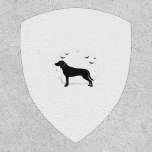 American Foxhound Dog – Halloween Moon Silhouette  Patch