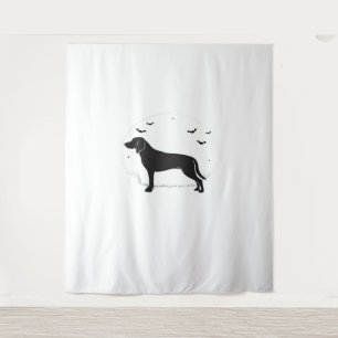 American Foxhound Dog – Halloween Moon Silhouette Tapestry