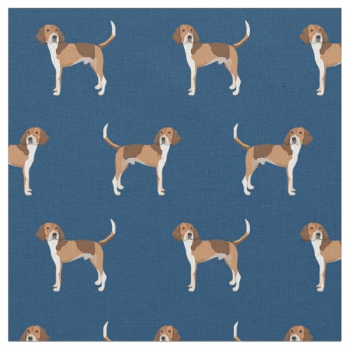 American Foxhound dog navy Fabric