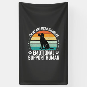 American Foxhound Emotional Support Human Dog Banner