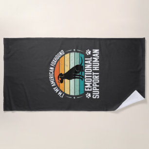 American Foxhound Emotional Support Human Dog Beach Towel