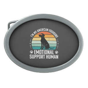 American Foxhound Emotional Support Human Dog Belt Buckle