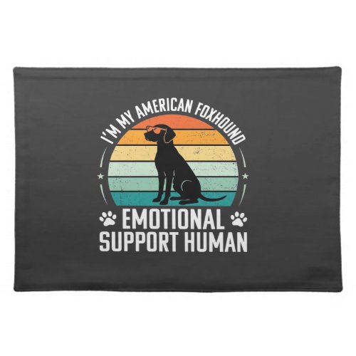 American Foxhound Emotional Support Human Dog Cloth Placemat