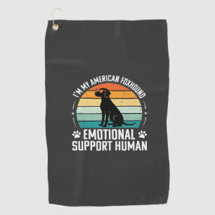 American Foxhound Emotional Support Human Dog Golf Towel