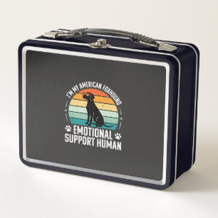 American Foxhound Emotional Support Human Dog Metal Lunch Box