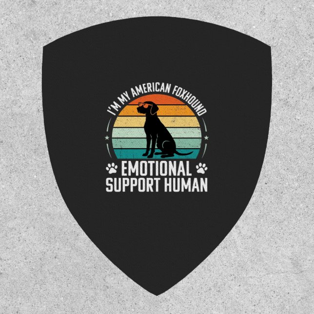American Foxhound Emotional Support Human Dog Patch (Front)