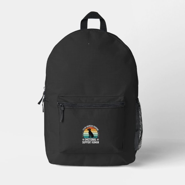 American Foxhound Emotional Support Human Dog Printed Backpack (Front)