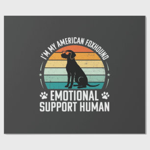 American Foxhound Emotional Support Human Dog Wrapping Paper