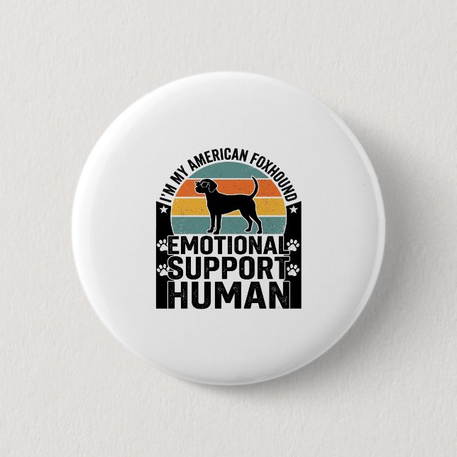 American Foxhound Emotional Support Human Shirt De Button (Front)