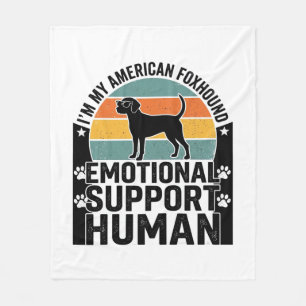 American Foxhound Emotional Support Human Shirt De Fleece Blanket