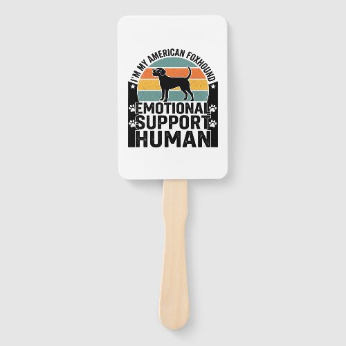 American Foxhound Emotional Support Human Shirt De Hand Fan
