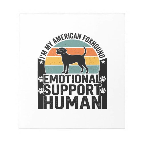American Foxhound Emotional Support Human Shirt De Notepad