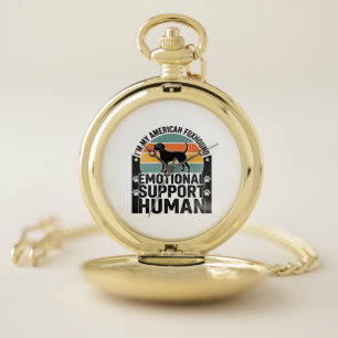 American Foxhound Emotional Support Human Shirt De Pocket Watch
