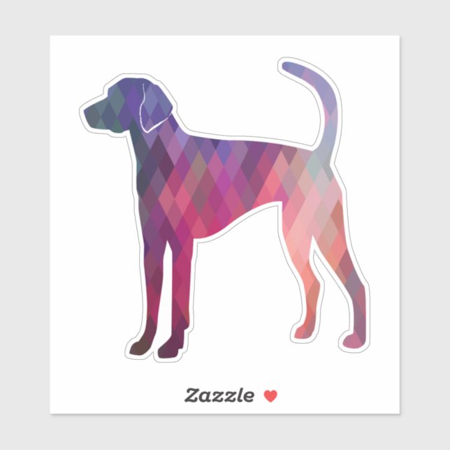 American Foxhound Geometric Pattern Silhouette Sticker (Sheet)