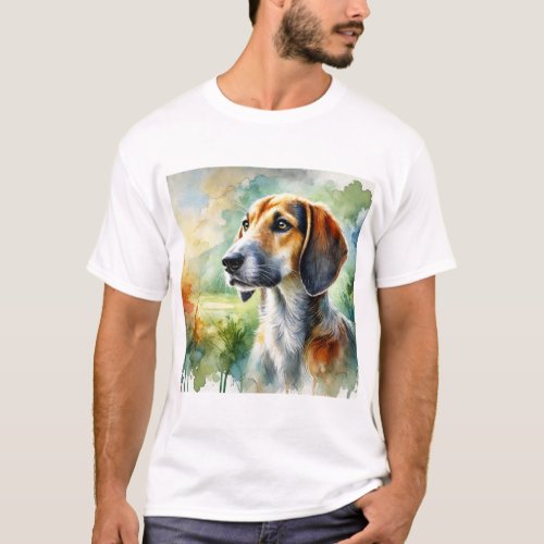 American Foxhound in Watercolor 050724AREF115 _ Wa T_Shirt