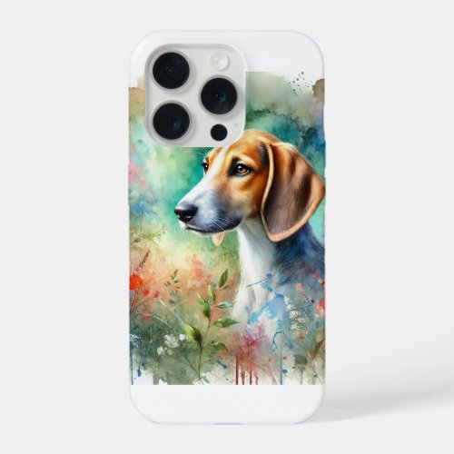 American Foxhound in Watercolor 200624AREF103 _ Wa iPhone 15 Pro Case