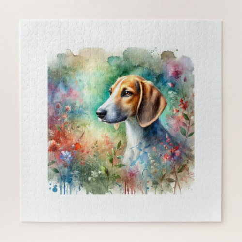 American Foxhound in Watercolor 200624AREF103 _ Wa Jigsaw Puzzle