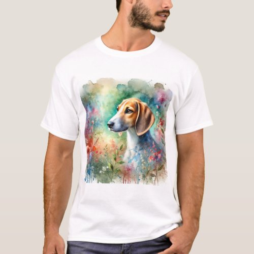 American Foxhound in Watercolor 200624AREF103 _ Wa T_Shirt