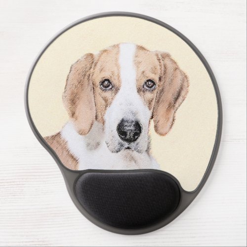 American Foxhound Painting _ Cute Original Dog Art Gel Mouse Pad