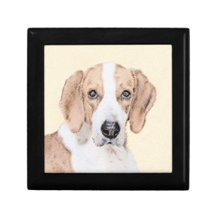American Foxhound Painting - Cute Original Dog Art Gift Box
