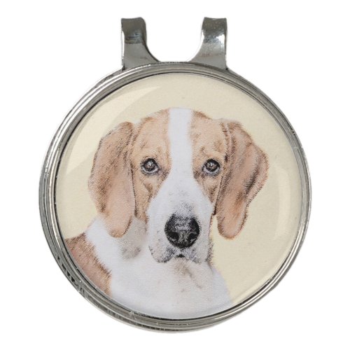 American Foxhound Painting _ Cute Original Dog Art Golf Hat Clip