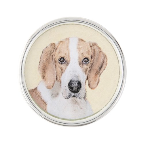 American Foxhound Painting _ Cute Original Dog Art Lapel Pin