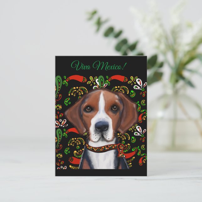 American Foxhound  Postcard (Standing Front)
