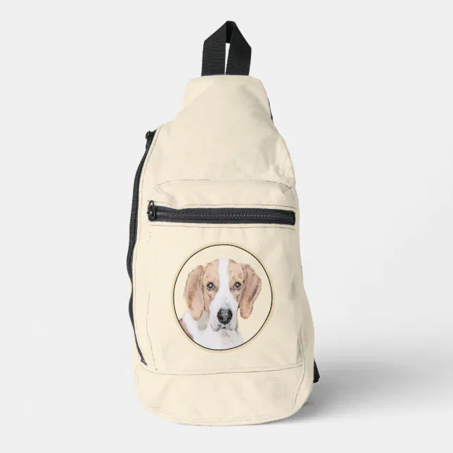 American Foxhound Red Walker Cute Painting Dog Art Sling Bag Zazzle
