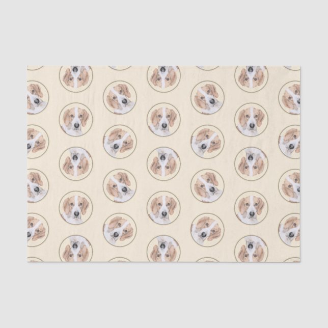 American Foxhound Red Walker Cute Painting Dog Art Tissue Paper (Front)