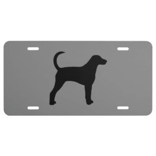 American Foxhound Silhouette License Plate