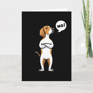 American Foxhound Stubborn Dog Card