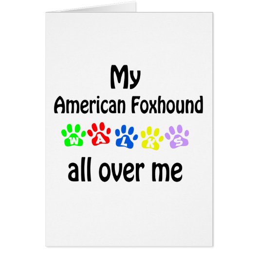 American Foxhound Walks Design Cards (Front)