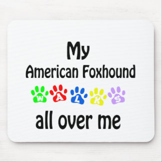 American Foxhound Walks Design Mouse Pad