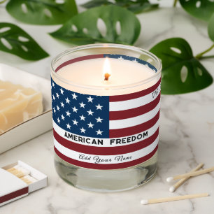 American Freedom Personalized Name Scented Candle