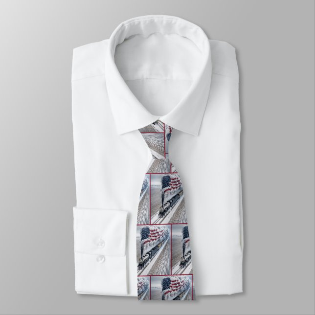 American Freedom Train Neck Tie (Tied)
