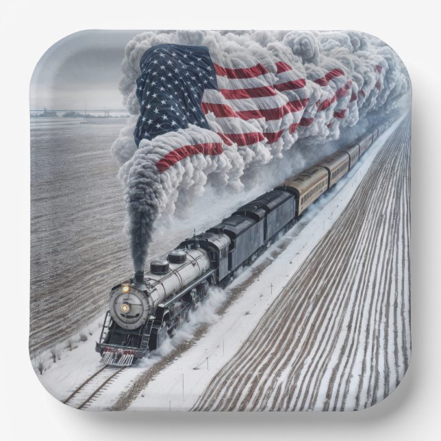 American Freedom Train Paper Plates (Front)