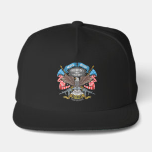 American Freedom USA Flag American Bald Eagle Snap Back Hat