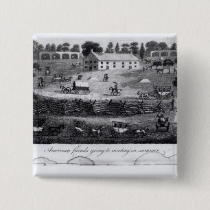 American Friends Going to Meeting in Summer Pinback Button