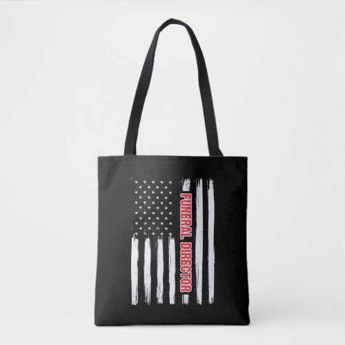 American Funeral Director Proud Mortician US Flag Tote Bag