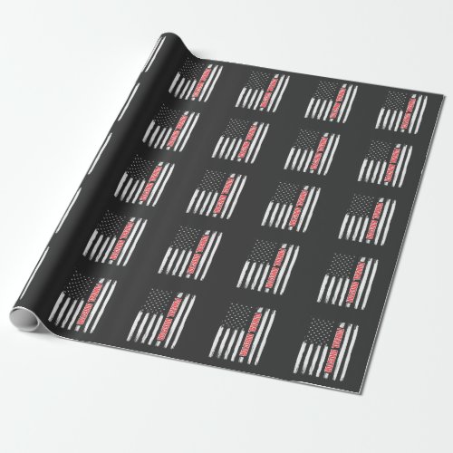 American Funeral Director Proud Mortician US Flag Wrapping Paper