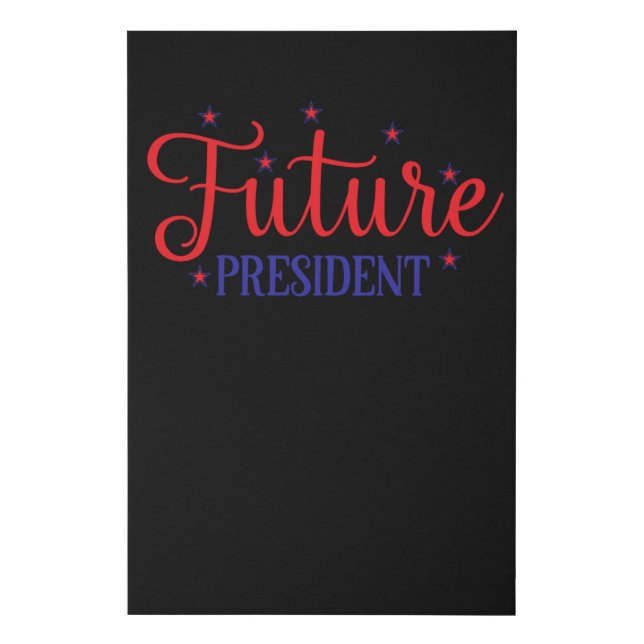 American Future President Faux Canvas Print (Front)