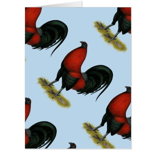 American Game BB Black Red Rooster Card