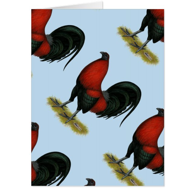 American Game BB Black Red Rooster Card (Front)