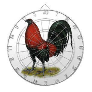 American Game BB Black Red Rooster Dartboard With Darts